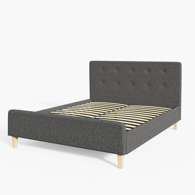Ashbourne Fabric Upholstered Bed Grey – GFW, view 42
