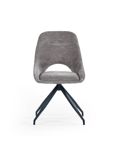 Jonah Grey Chenille Upholstered Dining Chairs (Set of 2) – Julian Bowen, view 4