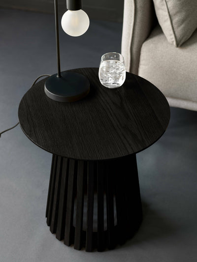 Ollie Black 45cm Round Lamp Table – Julian Bowen, view 5