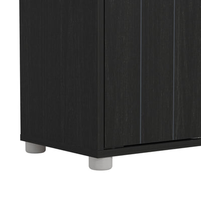 Bideford Shoe Cabinet Rustic Black Oak – GFW, view 8