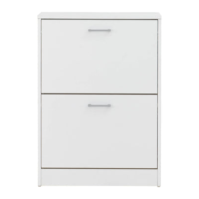 Stirling Two Tier Shoe Cabinet – White