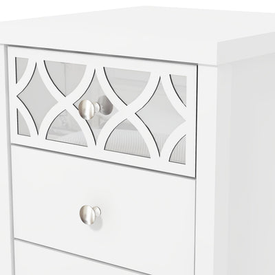 Arianna 3 Drawer Bedside Table – White