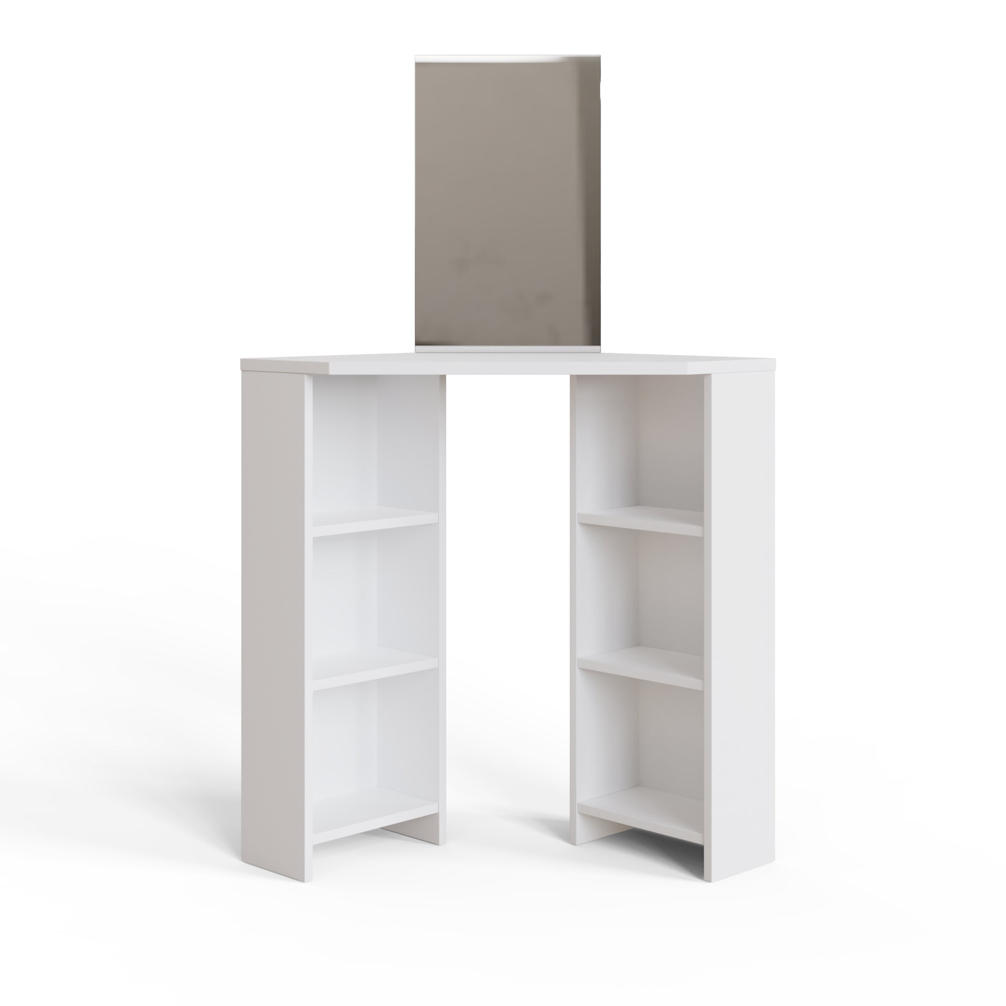Frances Corner Dressing Table White – GFW, view 4