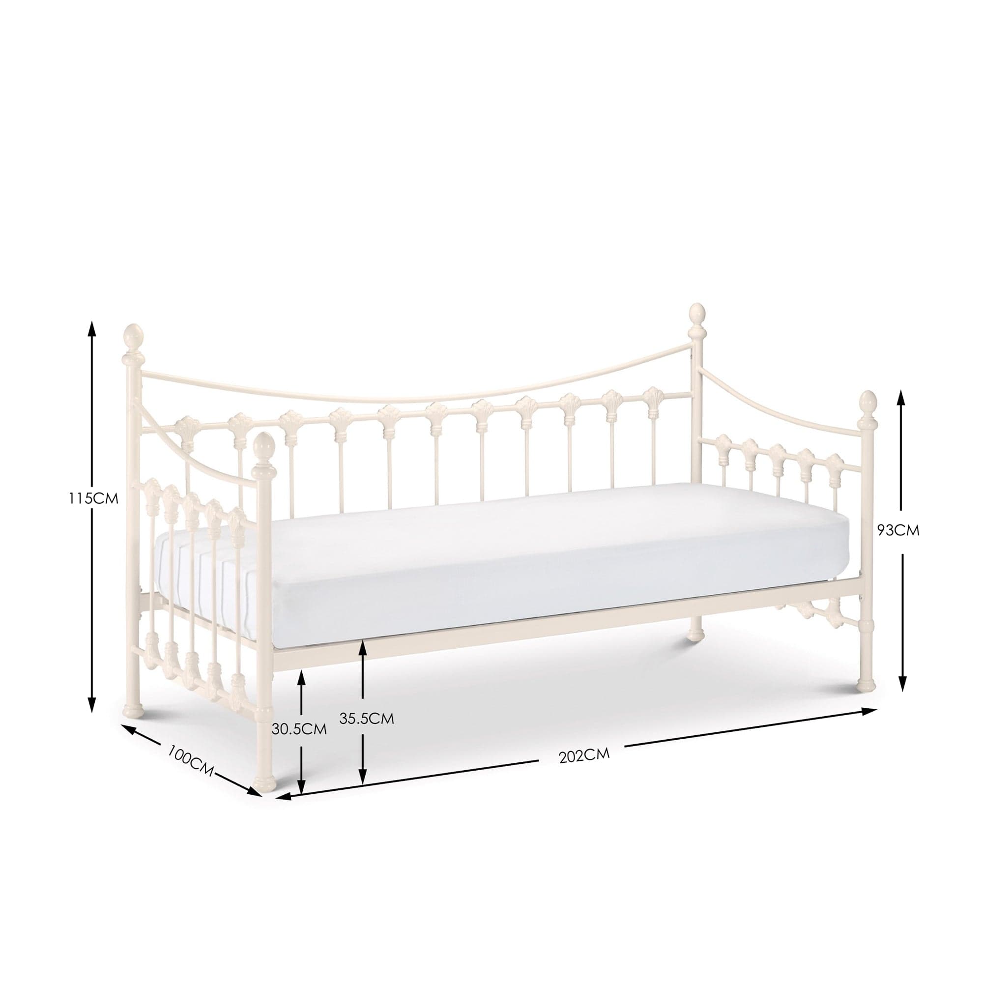 Versailles Daybed Only - Stone White – Julian Bowen, view 4