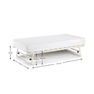 Versailles Underbed/Trundle Bed - Stone White – Julian Bowen, view 4