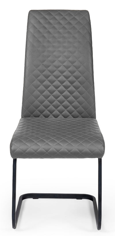 Xavier Grey Upholstered Cantilever Dining Chairs (Set of 4) – Julian Bowen, view 4