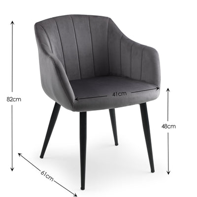 Berwick Round Table and 4 Grey Hobart Chairs