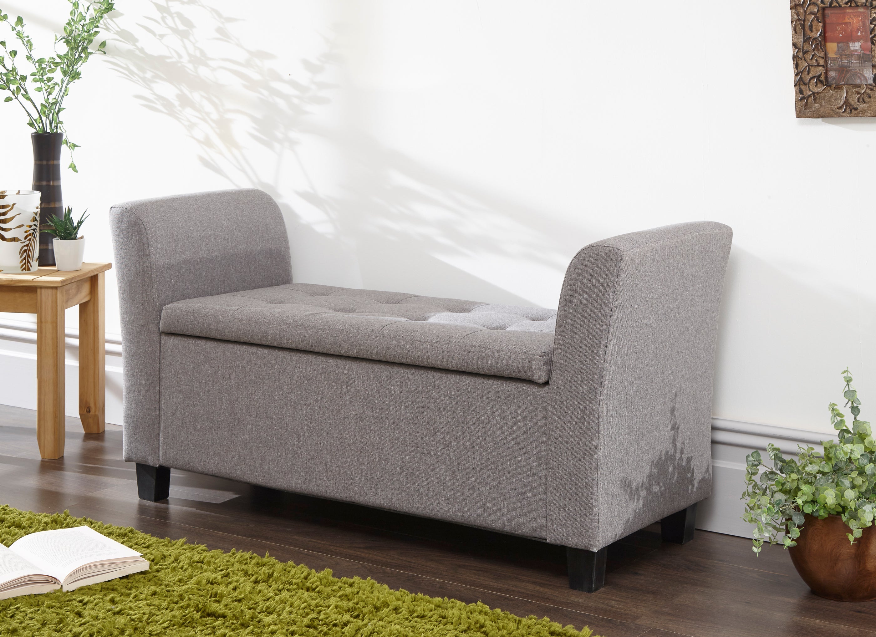 Verona Window Seat Grey Fabric – GFW, view 3