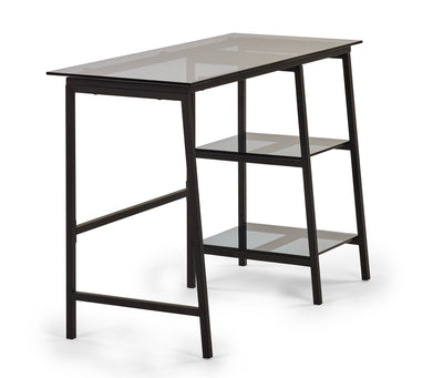 Chicago Desk Smoked Glass – Julian Bowen, view 3