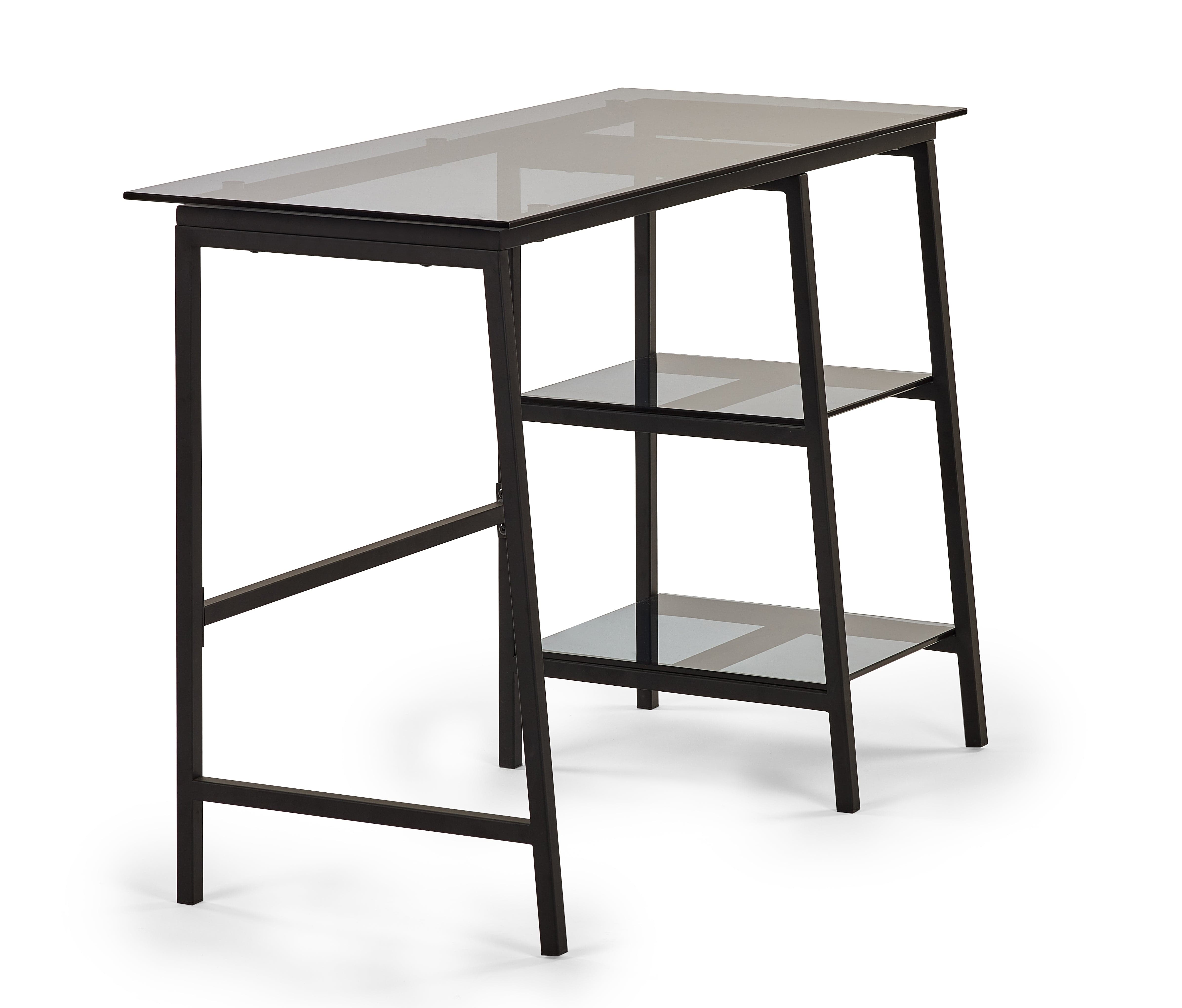 Chicago Desk Smoked Glass – Julian Bowen, view 3