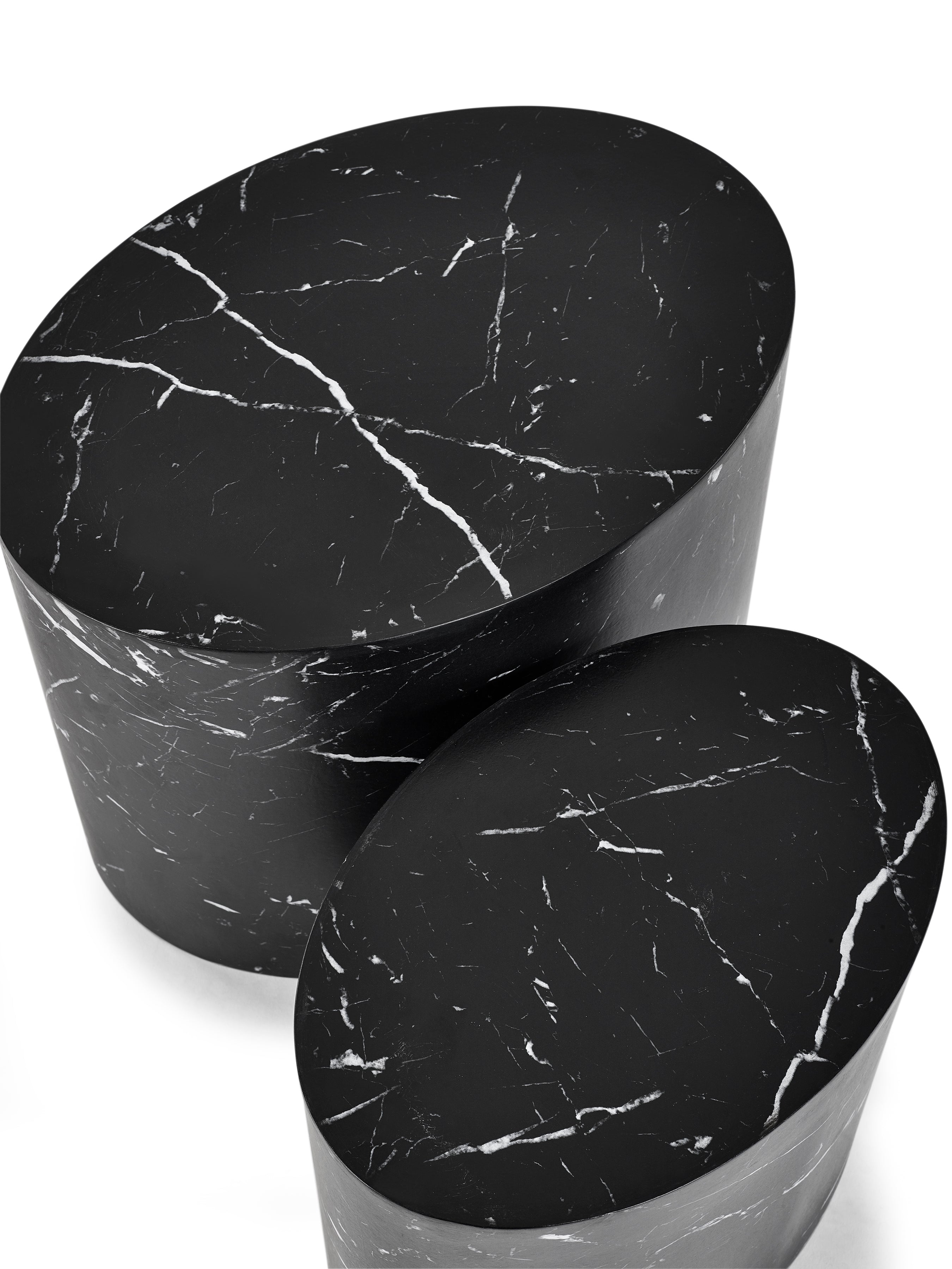 Toba Nest of 2 Black Marble Effect Tables – Julian Bowen, view 7