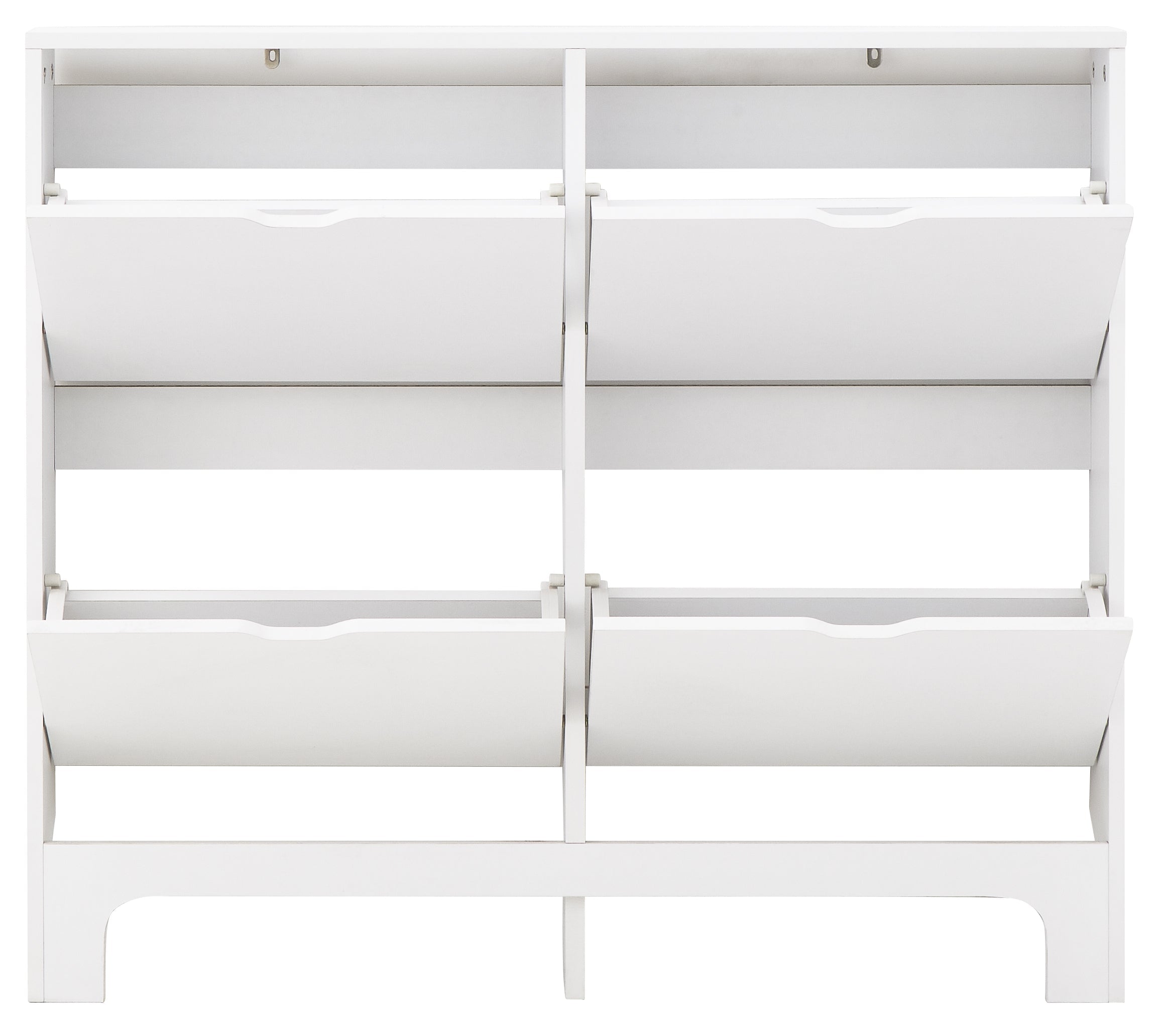 Narrow 4 Drawer Shoe Cabinet – White