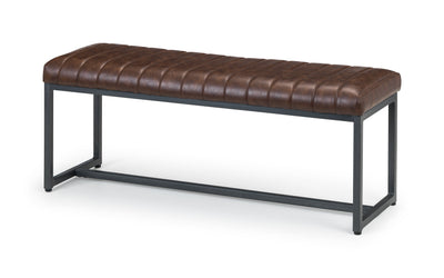 Brooklyn Upholstered Bench - Brown – Julian Bowen