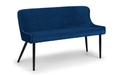Luxe High Back Bench - Blue – Julian Bowen