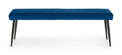 Luxe Low Bench - Blue – Julian Bowen, view 2