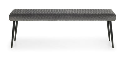 Luxe Low Bench - Grey – Julian Bowen, view 2