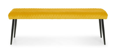 Luxe Low Bench - Mustard – Julian Bowen, view 2