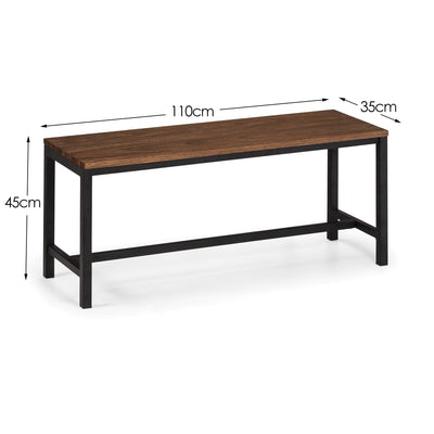Tribeca Bench - Walnut – Julian Bowen, view 3
