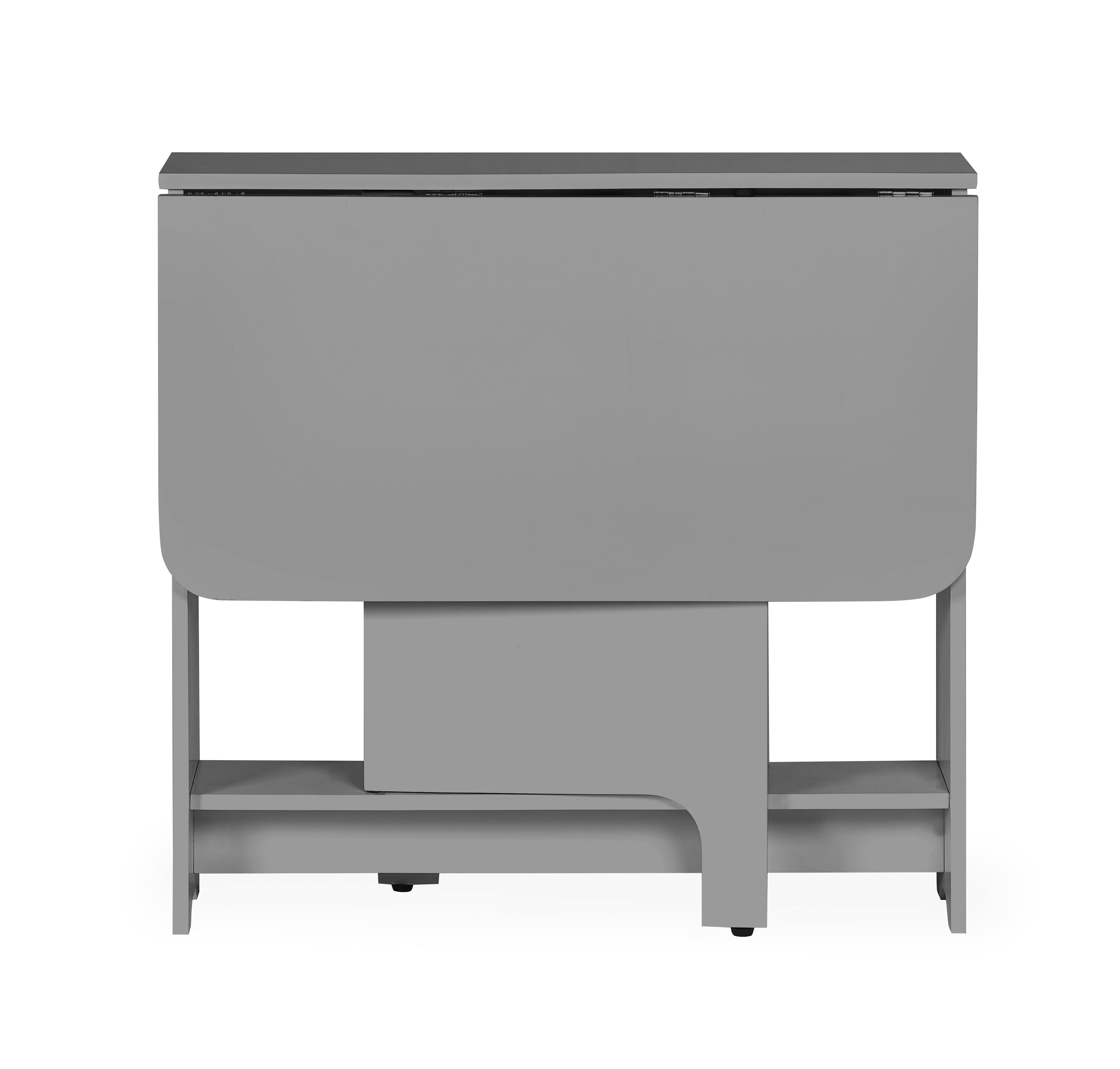 Gatan Small Gateleg Table With 2 Chairs - Grey – Julian Bowen, view 5