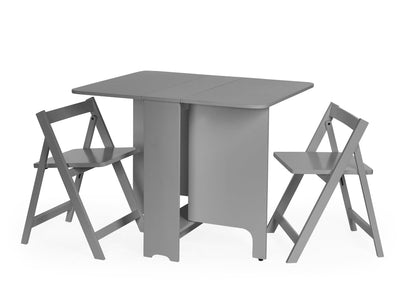Gatan Small Gateleg Table With 2 Chairs - Grey – Julian Bowen