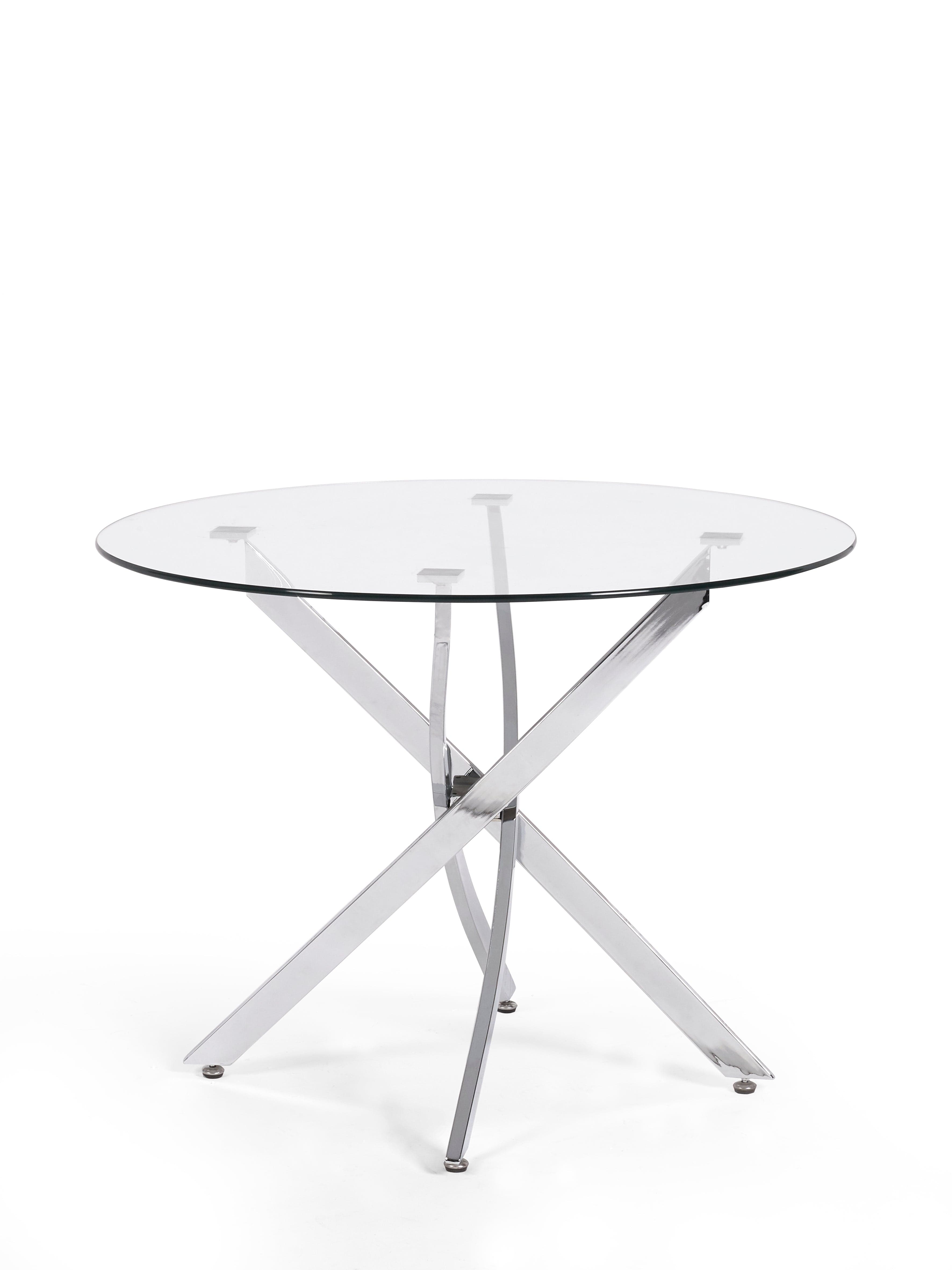 Anderson Round Glass Dining Table – Julian Bowen