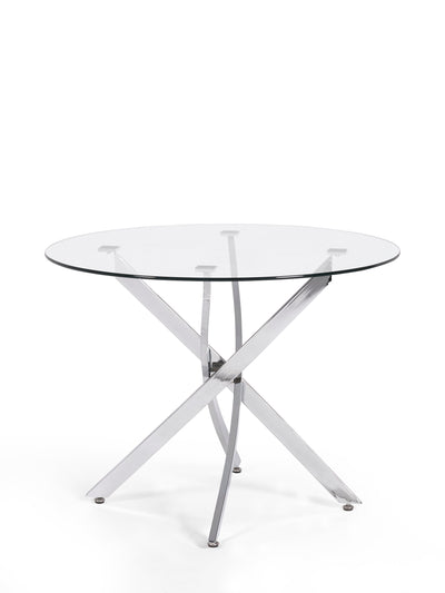 Anderson Round Glass Dining Table – Julian Bowen