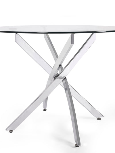Anderson Round Glass Dining Table – Julian Bowen, view 2