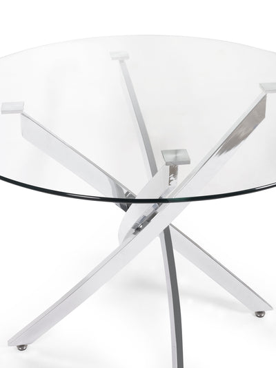 Anderson Round Glass Dining Table – Julian Bowen, view 3