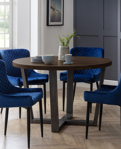 Brooklyn Round Table - Dark Oak – Julian Bowen, view 2