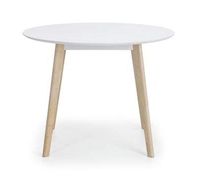 Casa Round Dining Table White/Oak – Julian Bowen, view 2