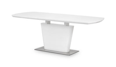 Como High Gloss Extending Table - White – Julian Bowen, view 2