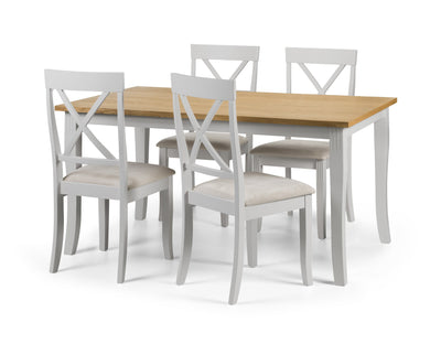 Davenport Oak/Elephant Grey Dining Table – Julian Bowen, view 2