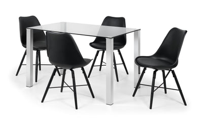 Julian Bowen Dining Table Enzo Glass Top Dining Table Bed Kings
