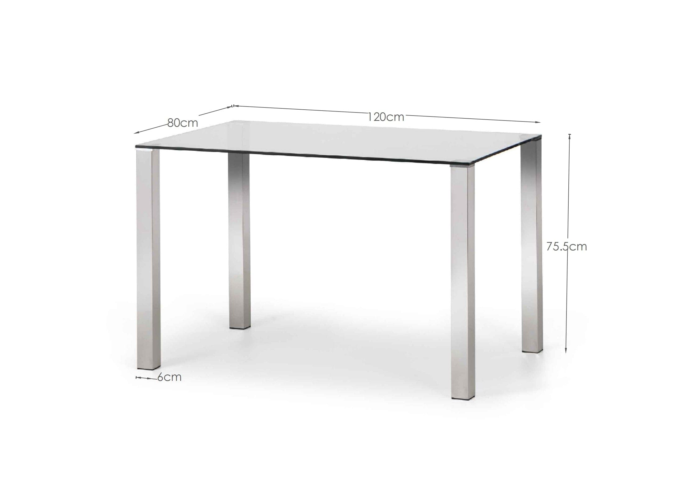 Julian Bowen Dining Table Enzo Glass Top Dining Table Bed Kings