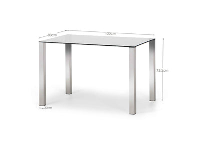 Julian Bowen Dining Table Enzo Glass Top Dining Table Bed Kings