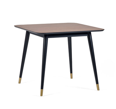 Findlay Square Dining Table - Walnut & Black – Julian Bowen