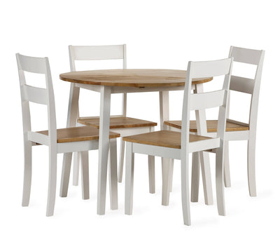 Linwood Round Drop Leaf Table - Natural Top – Julian Bowen, view 6