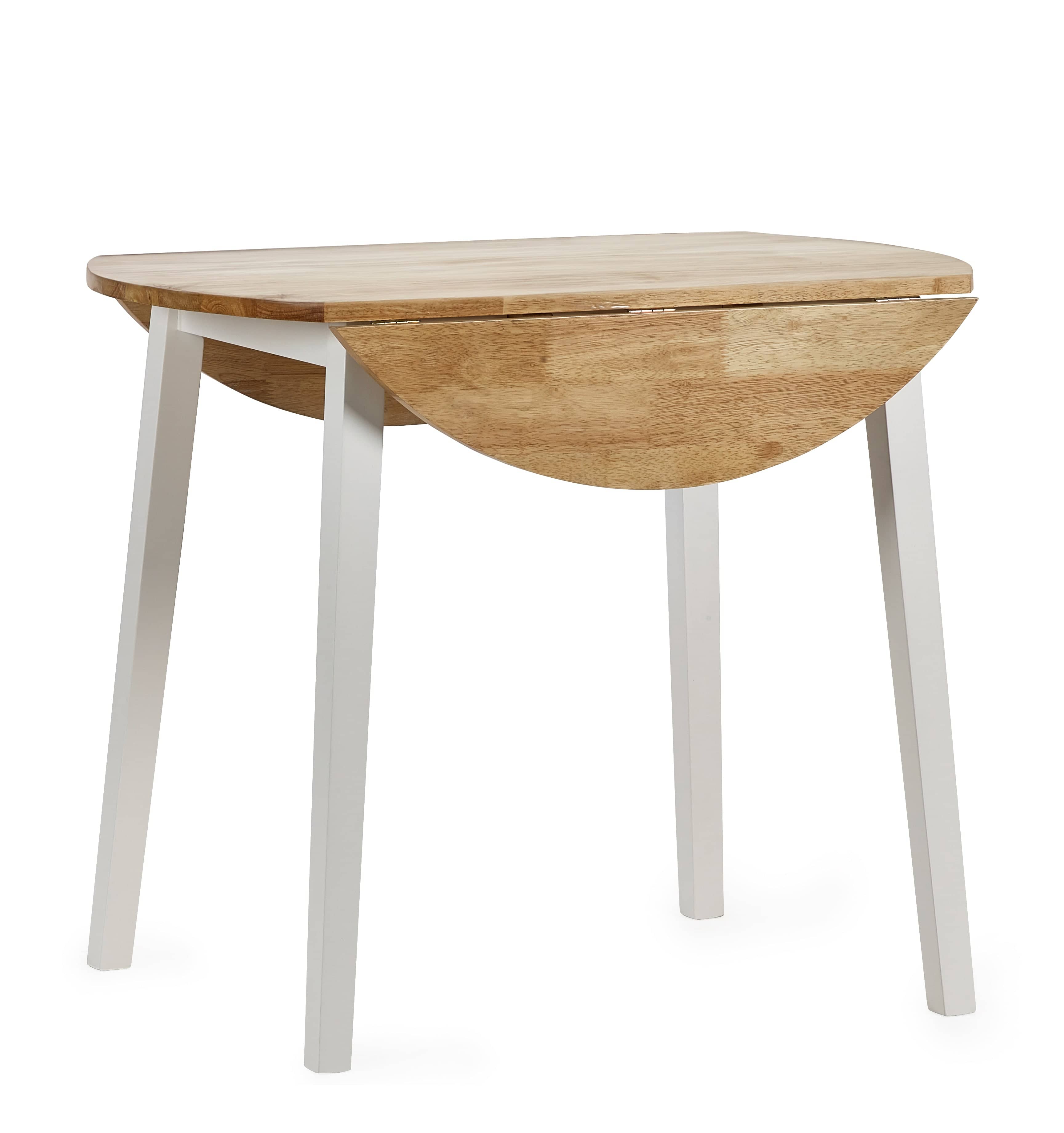 Linwood Round Drop Leaf Table - Natural Top – Julian Bowen, view 2