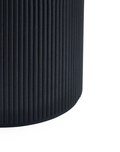Louis Fluted Round Dining Table - Black – Julian Bowen, view 5