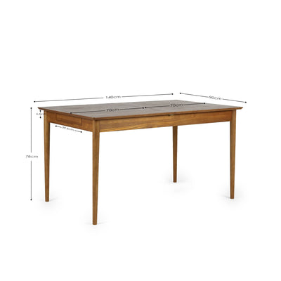 Lowry Extending Dining Table With 2 Drawers – Julian Bowen, view 7