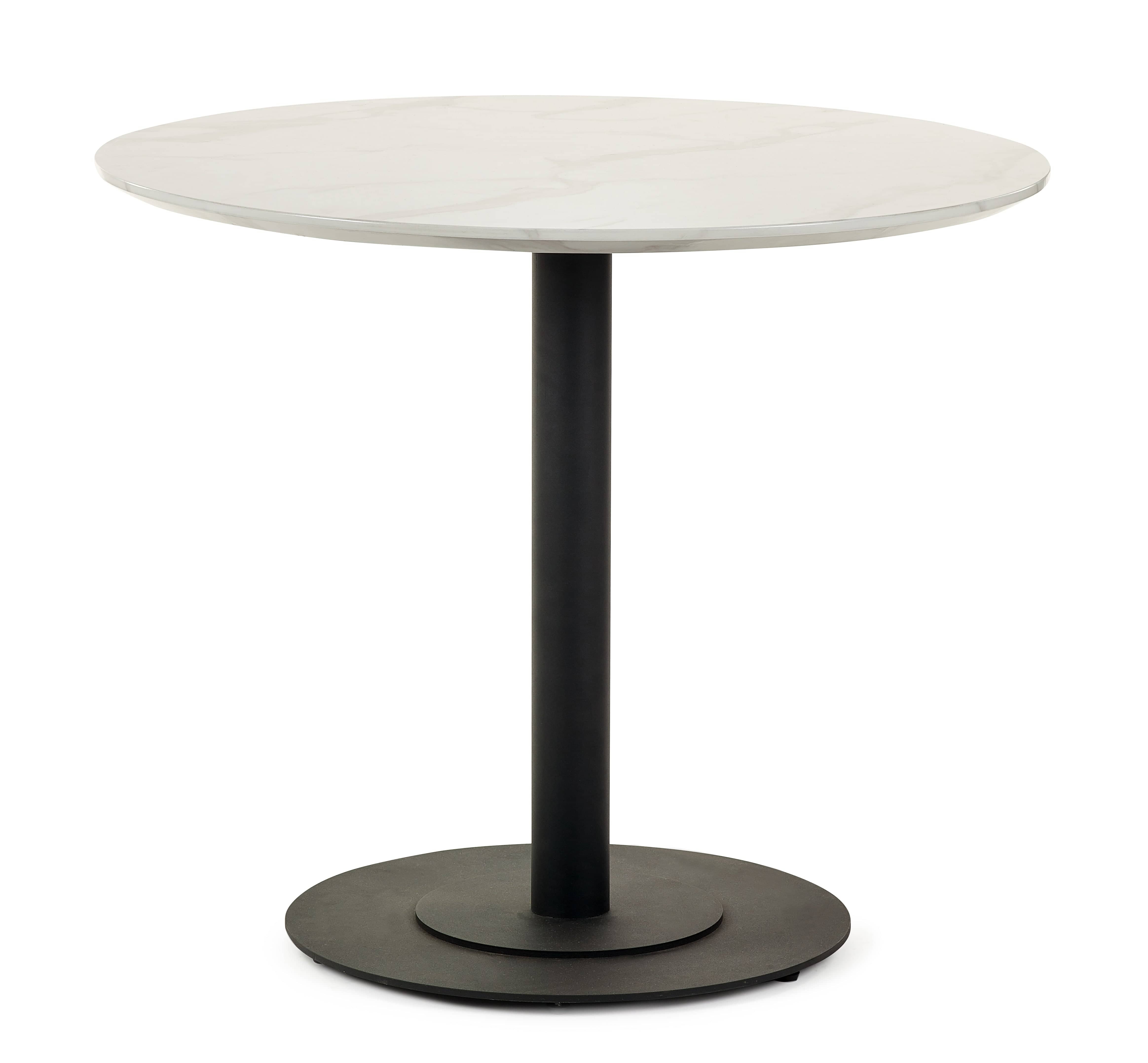 Luca 80cm Round Dining Table White – Julian Bowen