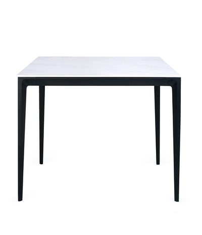 Miami Square Stone Top Dining Table - White Marble – Julian Bowen, view 2
