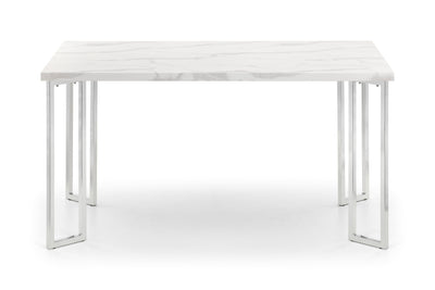 Positano Marble & Chrome Dining Table – Julian Bowen