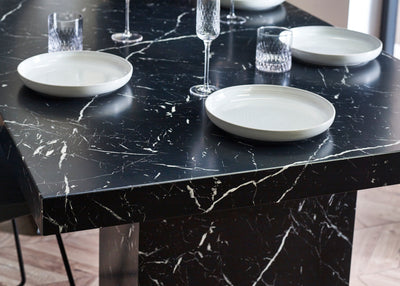 Rome Dining Table - Black – Julian Bowen, view 3