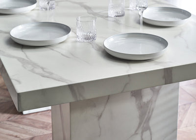 Rome Dining Table - White – Julian Bowen, view 3
