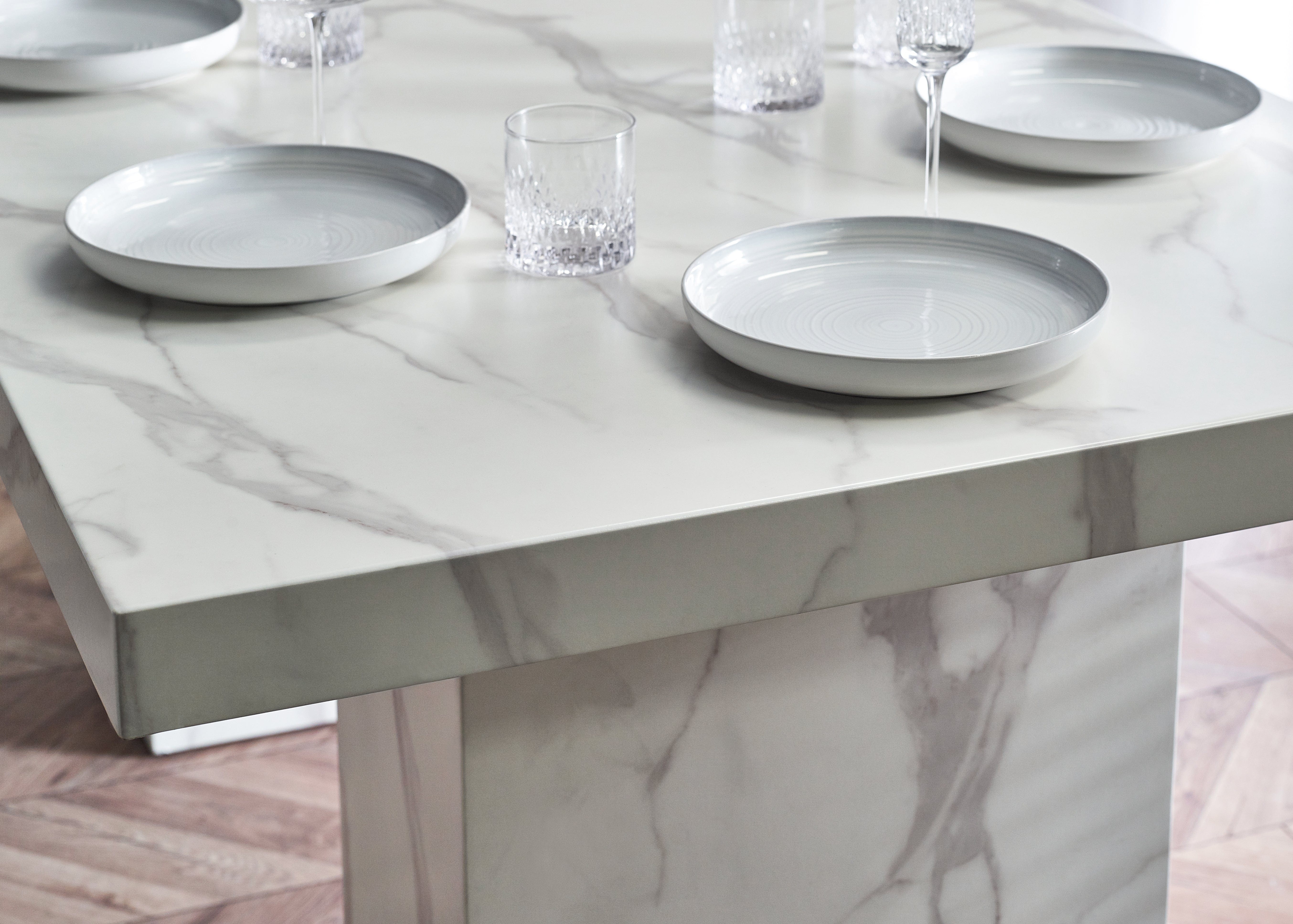 Rome Dining Table - White – Julian Bowen, view 3