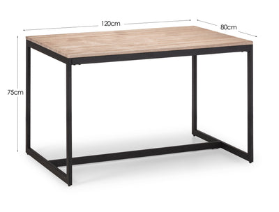 Tribeca Dining Table - Sonoma Oak – Julian Bowen, view 3