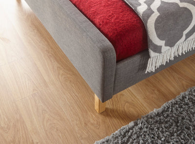 Ashbourne Fabric Upholstered Bed Grey – GFW, view 4