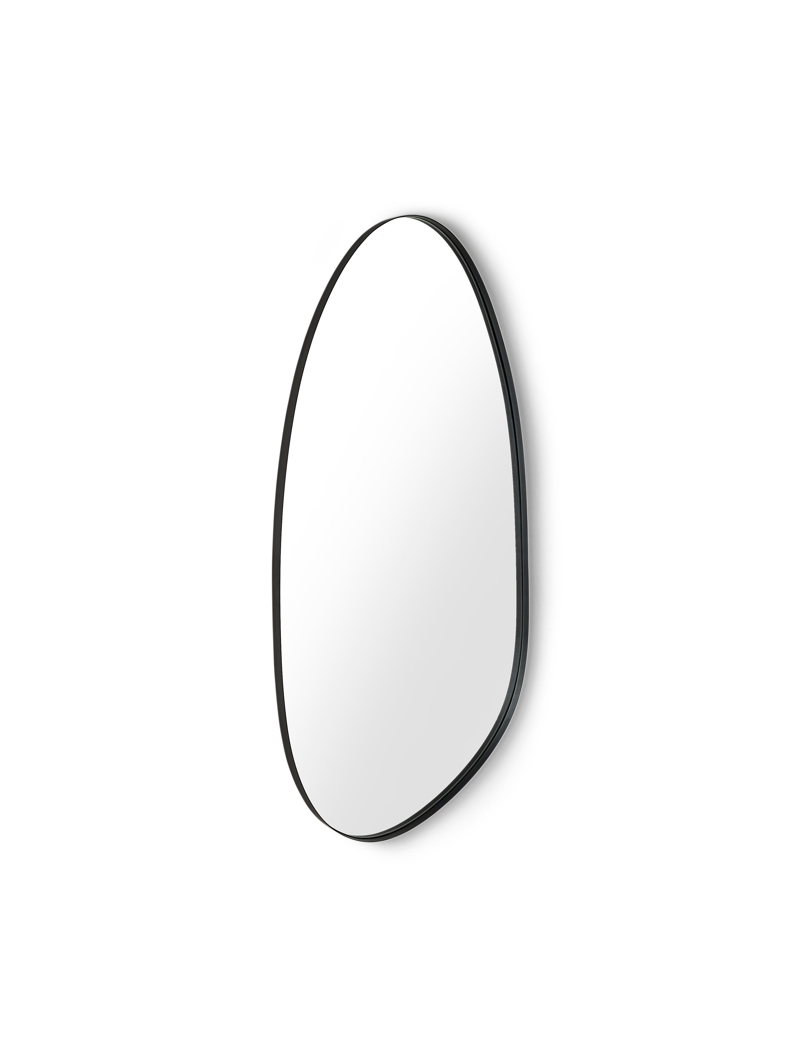 Rushmore Black Metal 95cm Organic Shaped Wall Mirror – Julian Bowen