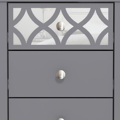 Arianna 3 Drawer Bedside Table – Cool Grey
